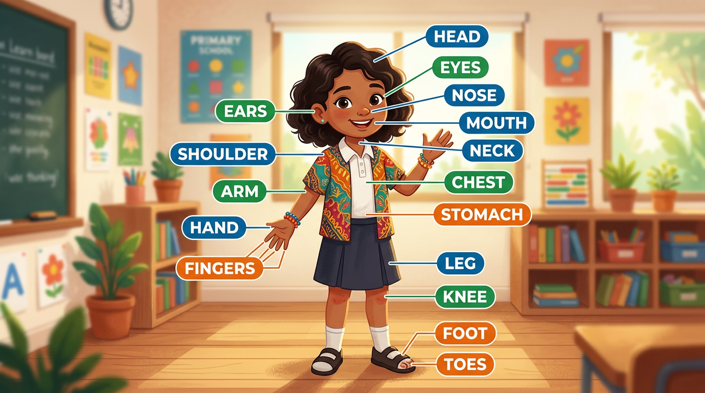 Vocabulary Nama Anggota Tubuh dalam Bahasa Inggris Beserta Artinya & Contoh Kalimat
