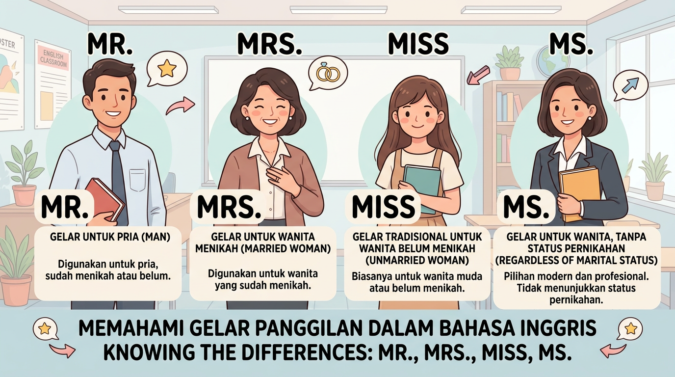 Mr, Mrs, Miss, Ms: Apa Bedanya dan Kapan Dipakai?